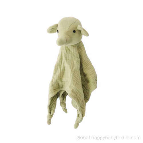 Cotton Muslin Comforter with Animal Toy